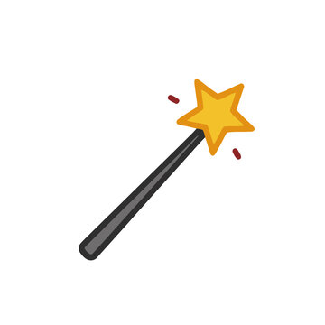 Magic wand with star illustration