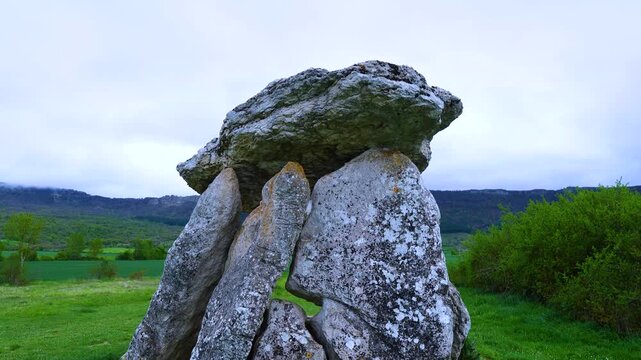 Dolmen of Sorginetxe, megalithic funerary monument near Arr&iacute;zala in the Sierra de Entzia. Alava. Basque Country. Spain. Europe