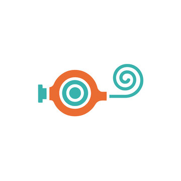 Stylized party blower graphic