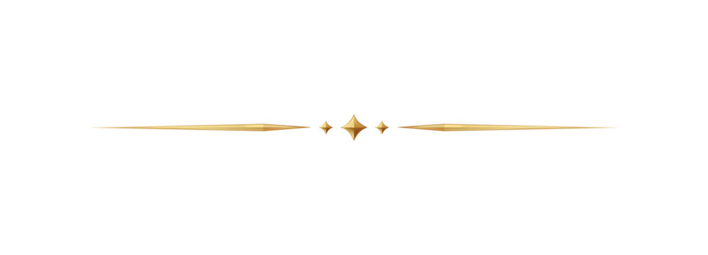 Elegant gold divider with ornate flourishes creates a luxurious border element perfect for premium invitations, certificates, and decorative page accents in vintage style designs.