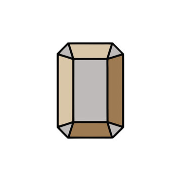 Emerald cut gemstone icon
