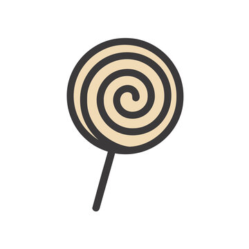 Swirl lollipop icon isolated on transparent background