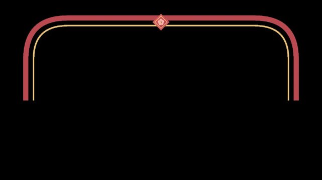 Animated Chinese Style Arch Frame Line Motion Graphic
