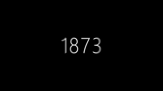 Time travel, white numbers counting down to the past. Time machine. 4k video for your project. Historical Vintage Timeline Zoom In from 2027 to 1838s Journey Through Centuries Countdown timeline .
