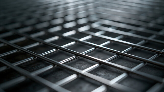 Metallic Wire Mesh Grid in Selective Focus