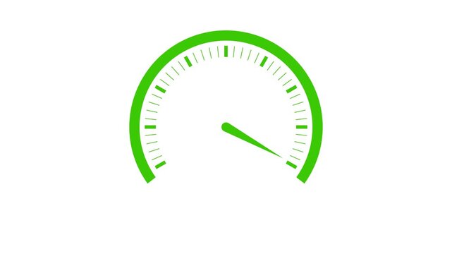 Simple minimalist speed meter icon animation
