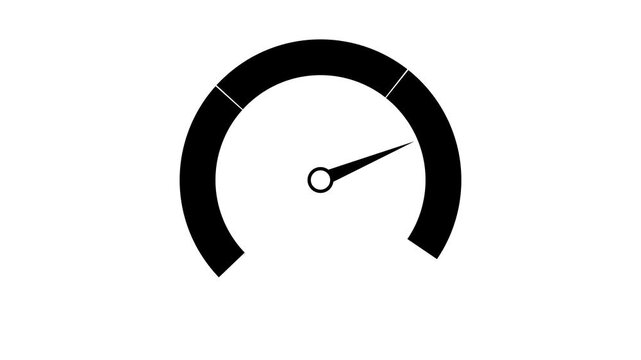 Minimal Speedometer Gauge Animation Showing Speed Increase animation