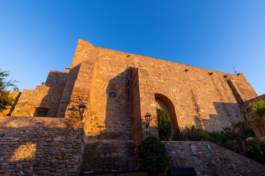 Church of Santa Mar&iacute;a in the centre of Moj&aacute;car, Almer&iacute;a, Andalusia, Spain, bathed in the morning sun