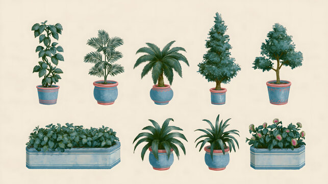 Explore the Beauty of Indoor Plants: A Captivating Collection of Potted Flora for Your Home and Garden, Elevating Aesthetic Appeal and Promoting Wellness in Your Living Space