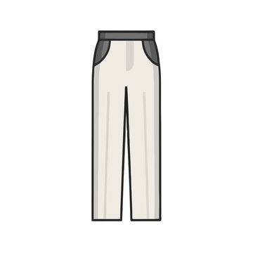 Flat illustration of light colored pants