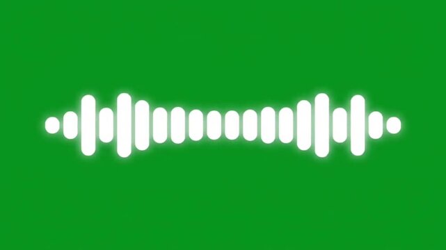 Podcast Voice Waveform Equalizer Green Screen Overlay