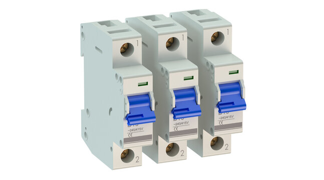 circuit breaker, 3 pole circuit breaker, triple pole MCB, miniature circuit breaker, MCB, electrical breaker, circuit breaker PNG, PNG