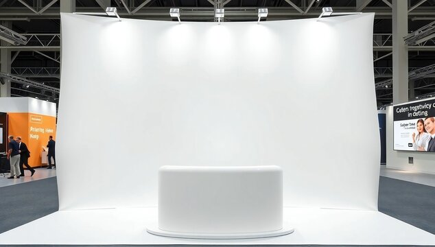 Blank exhibition booth display