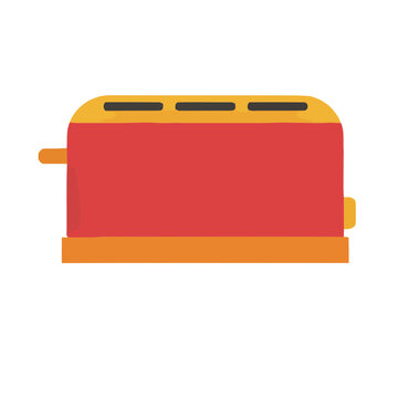 Red and yellow toaster