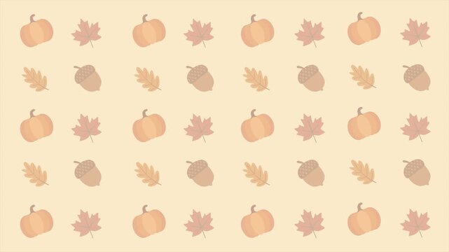 video animation motion graphic, Seamless Halloween Pumpkin Pattern, 2d flat cartoon stock footage 4k high quality