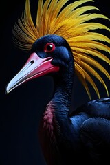 Fototapeta premium An abstract image of a black-crowned crane.