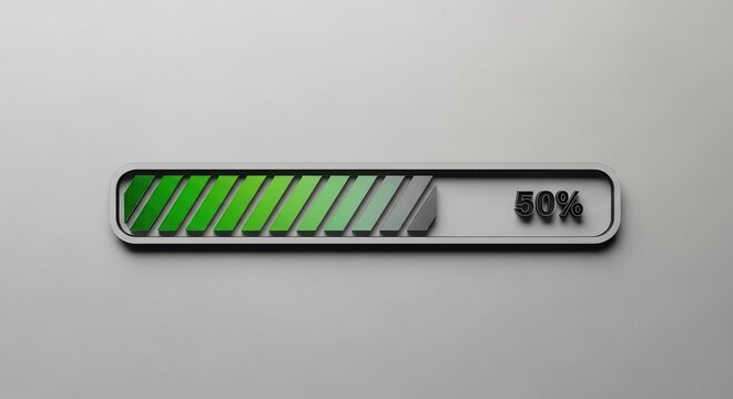 Green progress bar showing sixty percent completion on gray background.