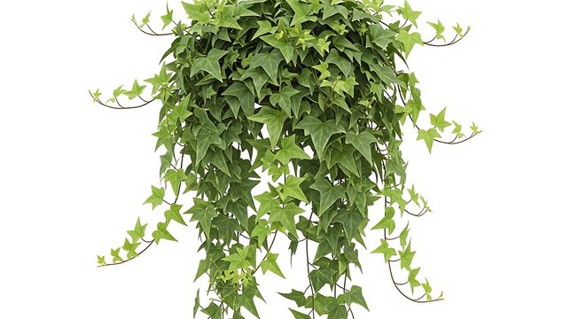 Lush cascading ivy plant in a hanging pot with vibrant green leaves