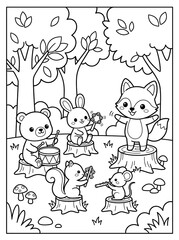 Fototapeta premium coloring page for kids