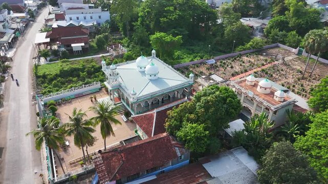 Mubarak Mosque in Chau Phong, An Giang, Vietnam, One of the Country's Oldest and Most Iconic Mosques, Captured From Above
