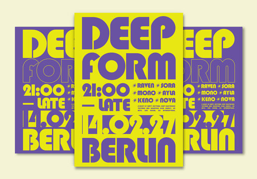 Ultra Violet Music Poster Layout