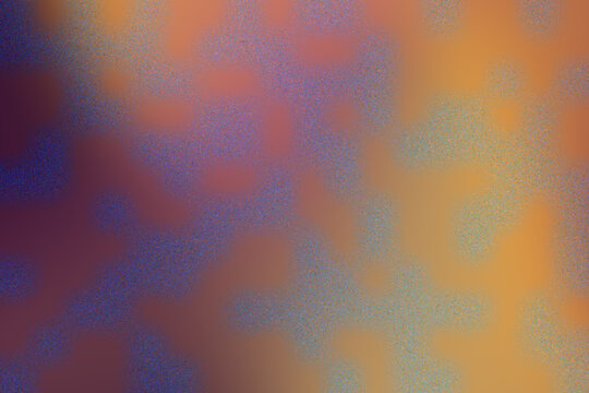 Aubergine and gold color grain forming a softly blurred abstract gradient with richly layered chromatic noise and a colorful textured background