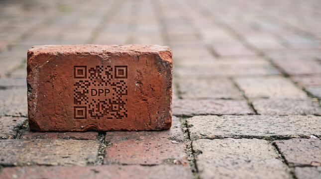 DPP QR Code Embedded in Brick for Construction Material Traceability, Digital Building Data and Circular Economy