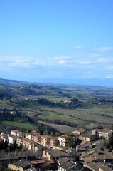 Obraz premium The medieval village of San Gimignano in Tuscany, seen from above