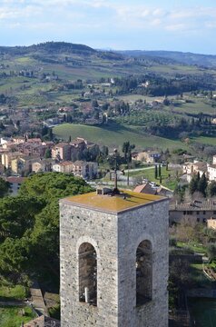 Towers and rooftops in the historic village of San Gimignano