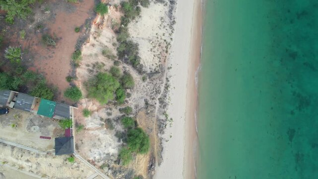 Aerial view of Araya coastline, Venezuela.