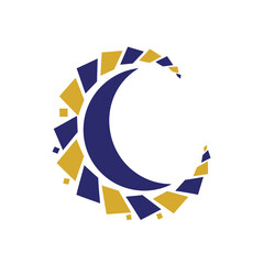 Abstract crescent moon geometric design © sarine
