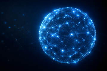 Fototapeta premium Data Center Neural Network Concept