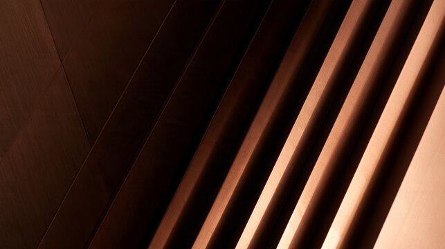 Abstract Copper Metallic Geometric Architectural Background