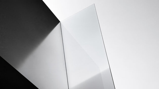 Abstract Minimalist Geometric Architecture with Light and Shadow