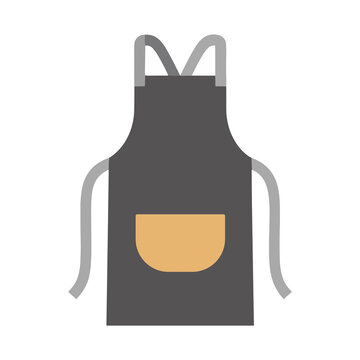 Flat design apron with pocket
