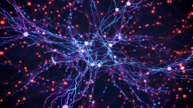 Abstract neural network pulsing with energy in deep space during scientific discovery