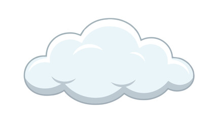 Fototapeta premium Cartoon Cloud Illustration for Weather and Nature Themes