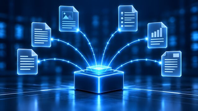 Digital data transfer and network connection concept