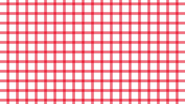 Animation Red Gingham seamless pattern. Texture for tablecloths, clothes, Textile Design, Packaging Design, Digital Art, Printed Marketing Materials, App Interface Design, Social Media Graphics.Red Re