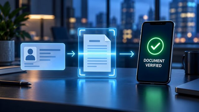 Digital identity verification process with document scanning