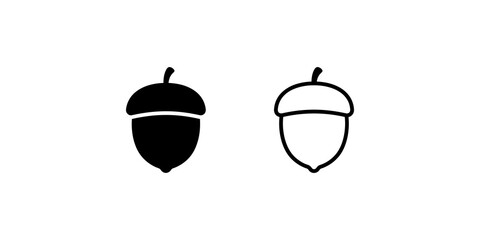 Acorn icon for nature and autumn themes. © 扁平化图标 