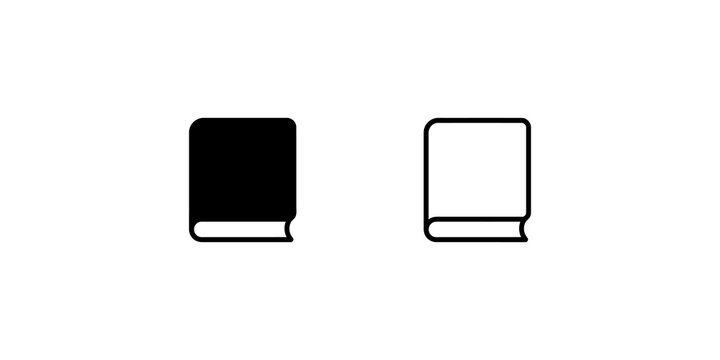 Two styles of black book flat design vector illustration.