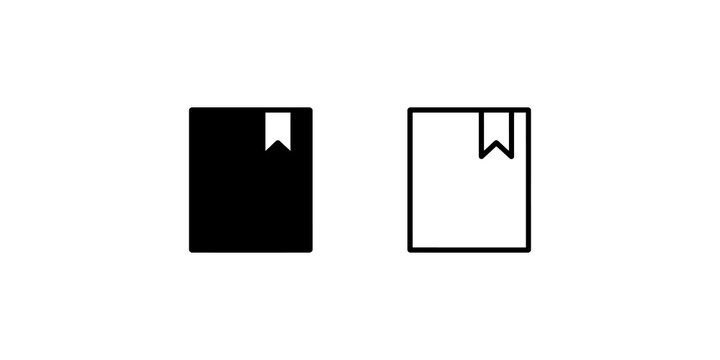 Square bookmark folder line and glyph icons for document navigation.