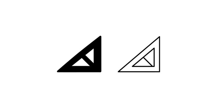 Set square triangle icon for education and drafting tools.