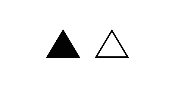 Solid and outline triangle icon for geometry and design shapes.