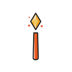 Stylized magic wand icon with diamond flame © aqeela