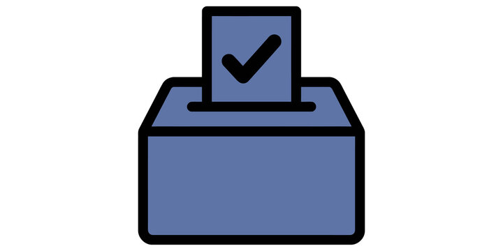 Vote ballot box with checkmark indicating decision made.