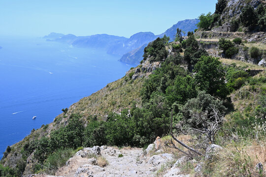 View from the Path of the Gods along the Amalfi Coast Looking toward Positano 4