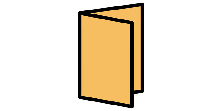 Folding brochure paper leaflet icon for business marketing presentation.