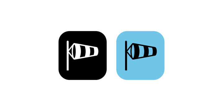 Wind sock icons for weather and airport wind direction indicator.